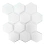 LAMBRÍN PANEL DECORATIVO PVC 50 X 50 CM PARA MURO MIEL BLANCO MATE ADHESIVO