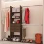CLÓSET MELAMINA MODULAR 210 X 240 X 39 CM CAFÉ NOGAL CON 3 CAJONES