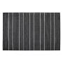 TAPETE PARA SALA POLIPROPILENO 160 X 220 CM NEGRO CON LÍNEAS BLANCAS FÁCIL DE LIMPIAR