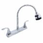 LLAVE PARA FREGADERO DUOMANDO CROMO CUELLO FLEXIBLE 11" MAYOR ALCANCE