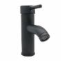 LLAVE PARA LAVABO MONOMANDO NEGRO MATE CUELLO BAJO Y GRAN DURABILIDAD