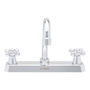 LLAVE PARA FREGADERO DUOMANDO CROMO CUELLO DE ACERO INOXIDABLE 8" DURABILIDAD
