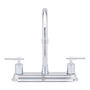 LLAVE PARA FREGADERO DUOMANDO CROMO CUELLO DE ACERO INOXIDABLE CONEXIÓN 1/2" 3 ORIFICIOS