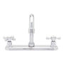 LLAVE PARA FREGADERO DUOMANDO CROMO MANERALES METÁLICOS 8" 3 ORIFICIOS