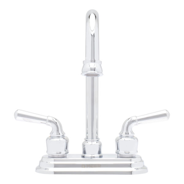 LLAVE PARA LAVABO DUOMANDO CROMO MEZCLADORA CUELLO ALTO MANERALES METÁLICOS