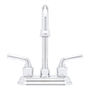 LLAVE PARA LAVABO DUOMANDO CROMO MEZCLADORA CUELLO ALTO MANERALES METÁLICOS