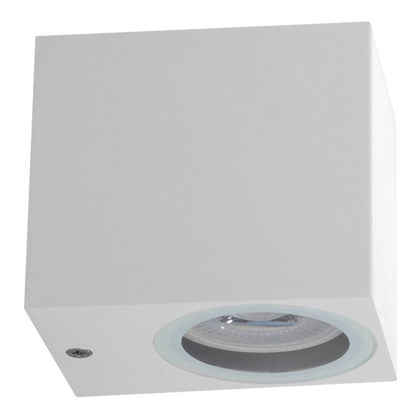 ARBOTANTE DE MURO LED EXTERIOR SOBREPONER 6W 1 FOCO CÁLIDA IP65 BLANCO