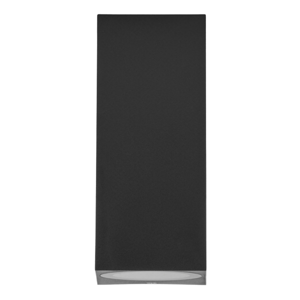 LÁMPARA DE SOBREPONER EN MURO TIPO ARBOTANTE 15 X 9.2 X 5.8 CM 2 LUCES NEGRO SIN FOCO