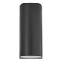 ARBOTANTE DE MURO LED EXTERIOR SOBREPONER 12W 2 FOCOS LUZ CÁLIDA IP65 NEGRO