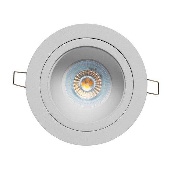 LÁMPARA DE TECHO EMPOTRABLE LED REDONDA 4.2 PUL 4.5 W BLANCA MATE