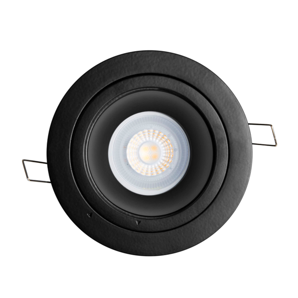 LÁMPARA DE TECHO EMPOTRABLE LED REDONDA 4.2 PUL 4.5 W NEGRA MATE