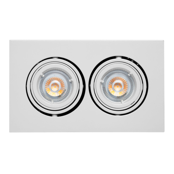 LÁMPARA DE EMPOTRAR EN TECHO TIPO DOWNLIGHT 10 X 21 X 11.8 CM 2 LUCES BLANCO LUZ NEUTRA