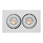 LÁMPARA DE EMPOTRAR EN TECHO TIPO DOWNLIGHT 10 X 21 X 11.8 CM 2 LUCES BLANCO LUZ NEUTRA