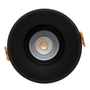 LÁMPARA DE TECHO EMPOTRABLE LED TIPO DOWNLIGHT PARA TECHO REDONDA 4.1" 4.5 W NEGRA MATE