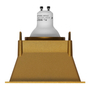 LÁMPARA DE EMPOTRAR EN TECHO TIPO DOWNLIGHT 7.5 X 10 X 10 CM 1 LUZ DORADO LUZ CÁLIDA