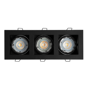 LÁMPARA DE TECHO EMPOTRABLE LED TIPO DOWNLIGHT RECTANGULAR 13.5 W NEGRA