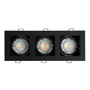 LÁMPARA DE TECHO EMPOTRABLE LED RECTANGULAR 9.4" / 13.5 W NEGRA MATE