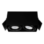 LÁMPARA DE TECHO EMPOTRABLE LED RECTANGULAR 8" 100 W NEGRA MATE