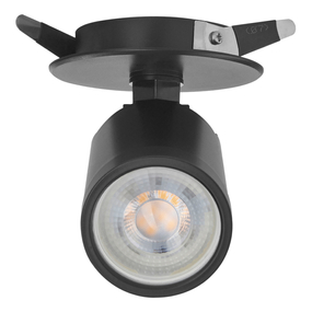 LÁMPARA DE TECHO EMPOTRABLE LED TIPO SPOT 3.2" 6 W NEGRA