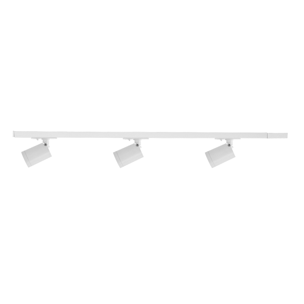 KIT DE 3 LÁMPARAS DE USO EN RIEL EN TECHO TIPO SPOT 1 M X 5.5 X 11.4 CM 3 LUCES BLANCO LUZ CÁLIDA