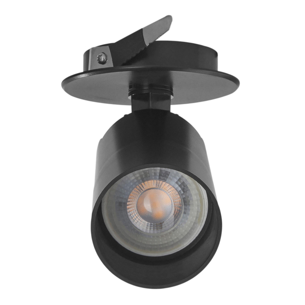 LÁMPARA DE EMPOTRAR EN TECHO TIPO SPOT 14.3 X 8.5 CM 1 LUZ NEGRO SIN FOCO