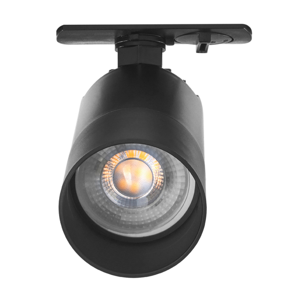 LÁMPARA DE USO EN RIEL EN TECHO TIPO SPOT 8.2 X 14.3 CM 1 LUZ NEGRO LUZ CÁLIDA