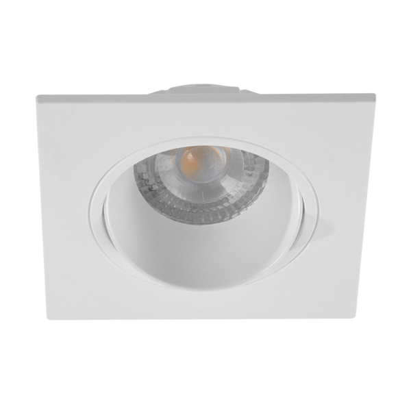 LÁMPARA DE TECHO EMPOTRABLE TIPO SPOT PARA TECHO CUADRADA 3.6" 9 W BLANCA MATE