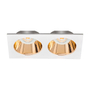 LÁMPARA DE TECHO EMPOTRABLE TIPO SPOT PARA TECHO RECTANGULAR 18 W BLANCO BRONCE