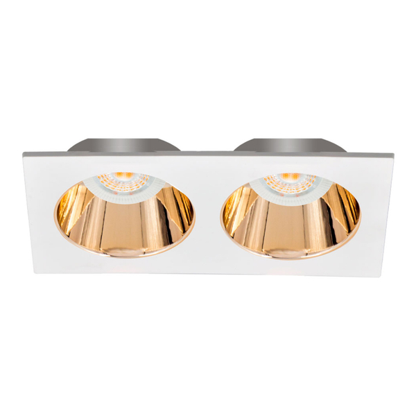 LÁMPARA DE TECHO EMPOTRABLE LED SPOT RECTANGULAR 6.8" 9 W BLANCA MATE