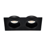 LÁMPARA DE TECHO EMPOTRABLE LED RECTANGULAR 3.1" 9 W NEGRA MATE