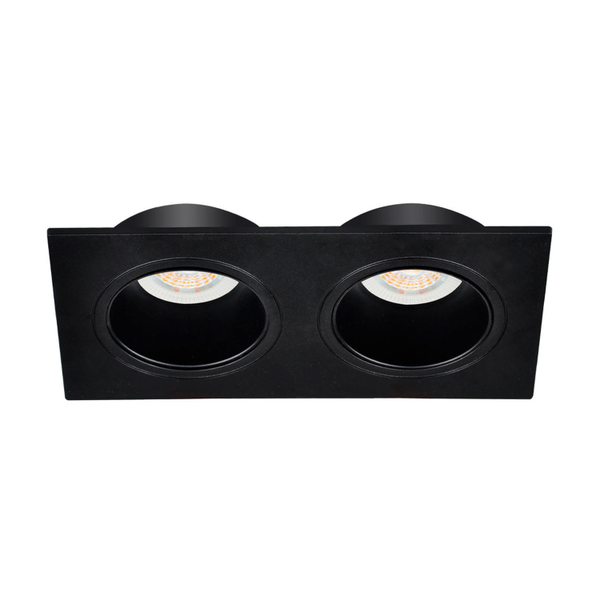 LÁMPARA DE TECHO EMPOTRABLE LED SPOT 4000 K PARA TECHO RECTANGULAR 6.8" 9 W NEGRA MATE