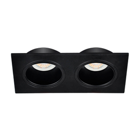 LÁMPARA DE TECHO EMPOTRABLE LED SPOT 4000 K PARA TECHO RECTANGULAR 6.8" 9 W NEGRA MATE