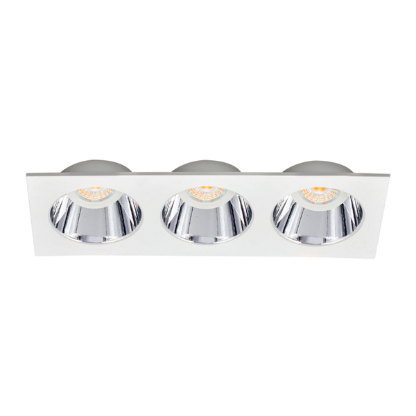 LÁMPARA DE TECHO EMPOTRABLE TIPO SPOT PARA TECHO RECTANGULAR 9.9" 27 W BLANCA MATE