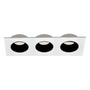 LÁMPARA DE TECHO TRIPLE EMPOTRABLE LED TIPO SPOT RECTANGULAR 13.5 W BLANCA