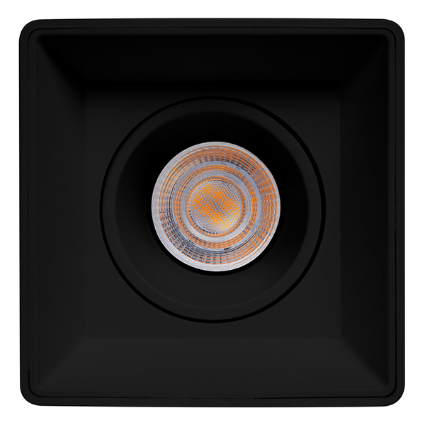 LÁMPARA DE TECHO LED SOBREPONER CUADRADA 4.5 W NEGRO LUZ CÁLIDA INTERIOR