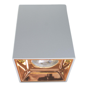 LÁMPARA DE TECHO SOBREPONER FOCO GU5.3 CUADRADA 9 W BLANCO PARA INTERIOR