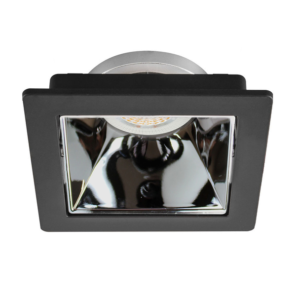 LÁMPARA DE TECHO EMPOTRABLE LED CUADRADA 3.5 PUL 4.5 W NEGRA