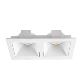 LÁMPARA EMPOTRABLE LED SPOT RECTANGULAR 2 LUCES 9 W BLANCA MATE