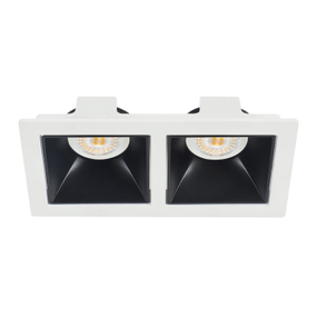 LÁMPARA DE EMPOTRAR EN TECHO TIPO SPOT 3.7 X 16.7 X 9 CM 2 LUCES BLANCO LUZ NEUTRA