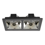 LÁMPARA DE TECHO EMPOTRABLE LED TIPO SPOT RECTANGULAR 6.6" 9 W NEGRO MATE