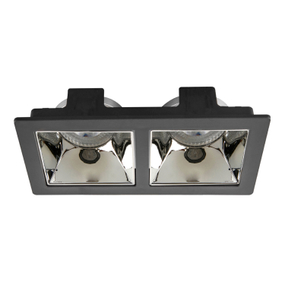 LÁMPARA DE TECHO EMPOTRABLE LED TIPO SPOT RECTANGULAR 6.6" 9 W NEGRO MATE
