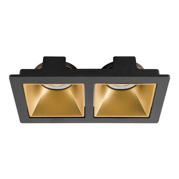 LÁMPARA DE TECHO EMPOTRABLE LED RECTANGULAR 7" 18 W NEGRA MATE