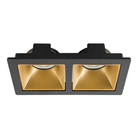 LÁMPARA DE TECHO EMPOTRABLE LED RECTANGULAR 7" 18 W NEGRA MATE