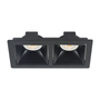 LÁMPARA DE EMPOTRAR EN TECHO TIPO SPOT 3.7 X 16.7 X 9 CM 2 LUCES NEGRO LUZ NEUTRA