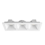 LÁMPARA DE TECHO TRIPLE EMPOTRABLE LED RECTANGULAR 9.4" 13.5 W BLANCA MATE