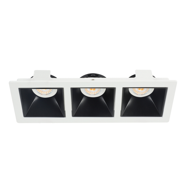 LÁMPARA DE EMPOTRAR EN TECHO TIPO SPOT 3.7 X 24 X 9 CM 3 LUCES BLANCO SIN FOCO