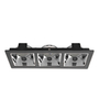 LÁMPARA DE TECHO EMPOTRABLE LED RECTANGULAR 9.4 PUL 13.5 W NEGRA MATE