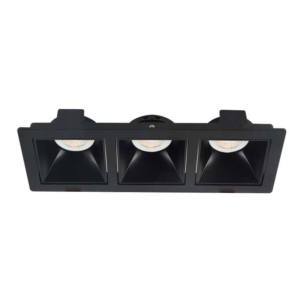 LÁMPARA DE TECHO EMPOTRABLE LED TIPO SPOT PARA INTERIOR RECTANGULAR 13.5 W NEGRA