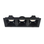 LÁMPARA DE EMPOTRAR EN TECHO TIPO SPOT 3.7 X 24 X 9 CM 3 LUCES NEGRO LUZ NEUTRA