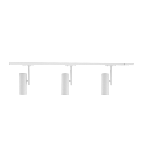 KIT DE 3 LÁMPARAS EN RIEL EN TECHO TIPO SPOTLIGHT 14.2 X 15.7 CM X 1 M 3 LUCES BLANCO LUZ CÁLIDA